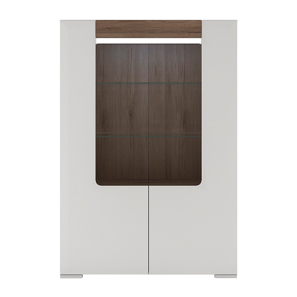 Toronto Low Glazed 2 Door Display Cabinet with Internal Shelves (inc. Plexi Lighting) - Image 3