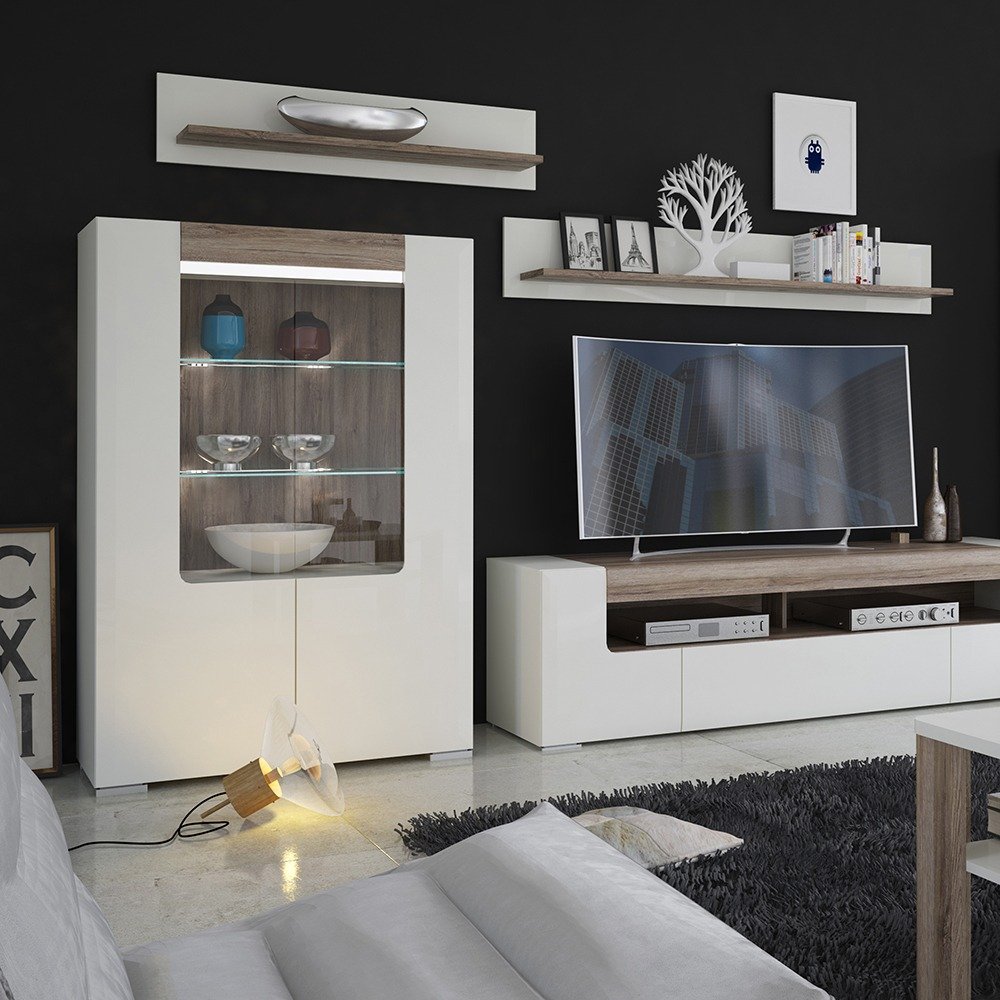 Toronto Low Glazed 2 Door Display Cabinet with Internal Shelves (inc. Plexi Lighting) - Image 5