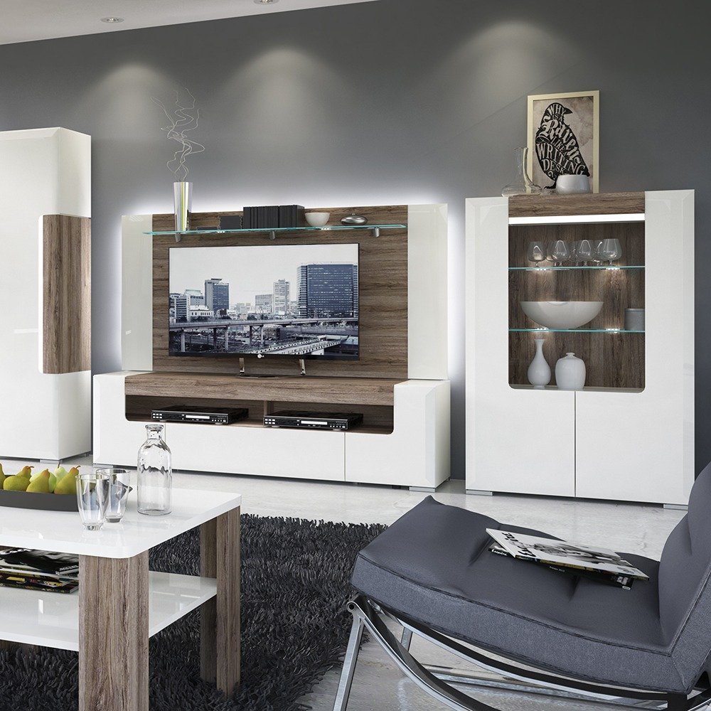 Toronto Low Glazed 2 Door Display Cabinet with Internal Shelves (inc. Plexi Lighting) - Image 7