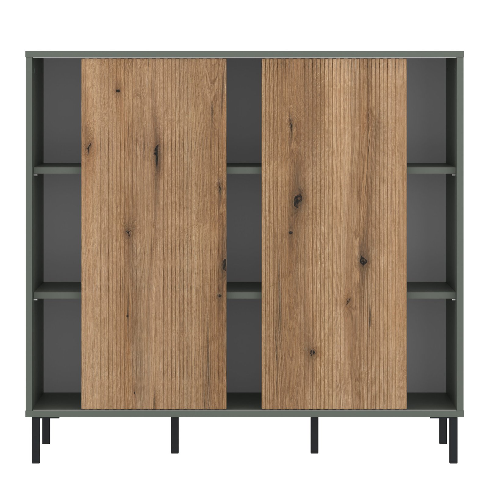 Darwin Sideboard 2 Door in Green/Oak - Image 3