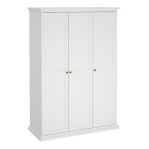 Paris Wardrobe with 3 Doors in White