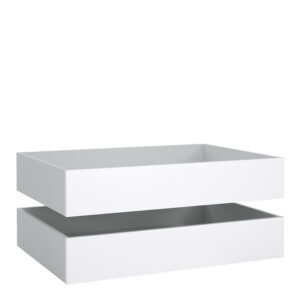 Naia Set of 2 Underbed Drawers (for Single or Double Beds) in White High Gloss