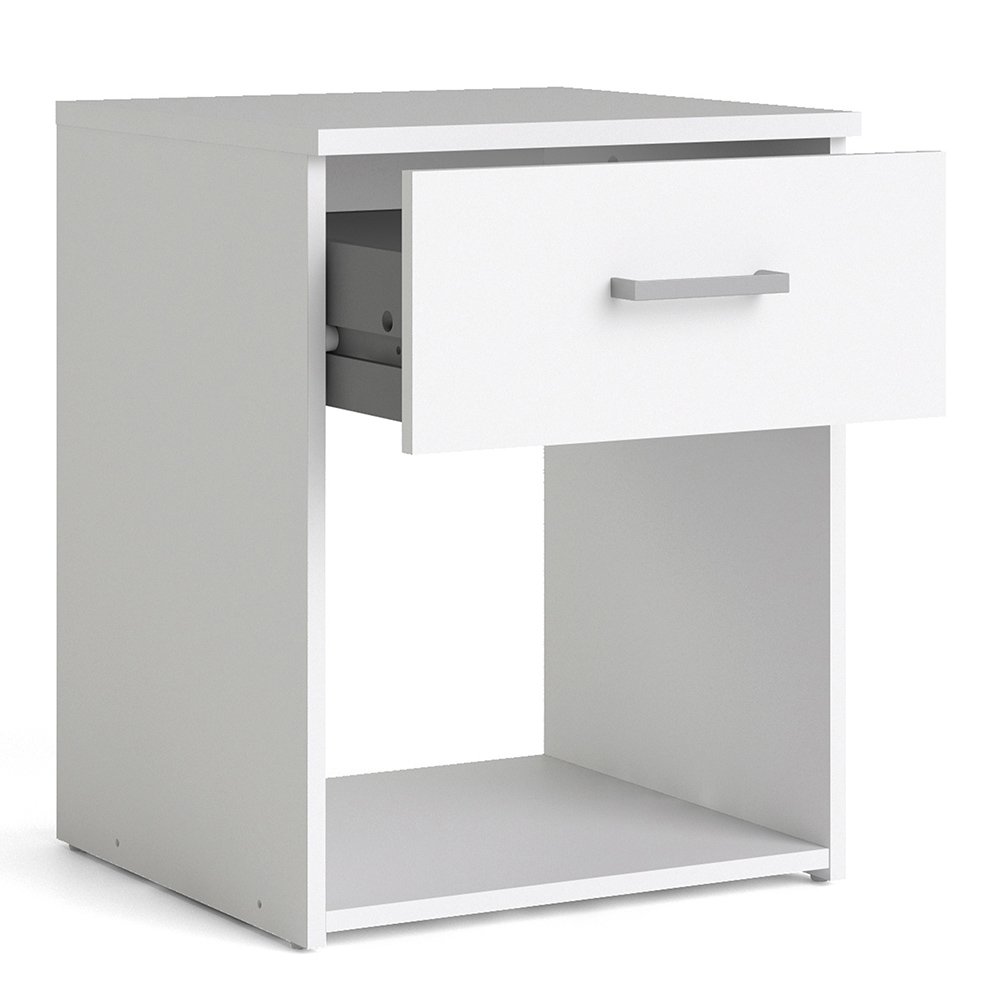 Space Package - Bedside 1 Drawer + Chest of 3 Drawers + Wardrobe with 2 Doors in White - Image 4