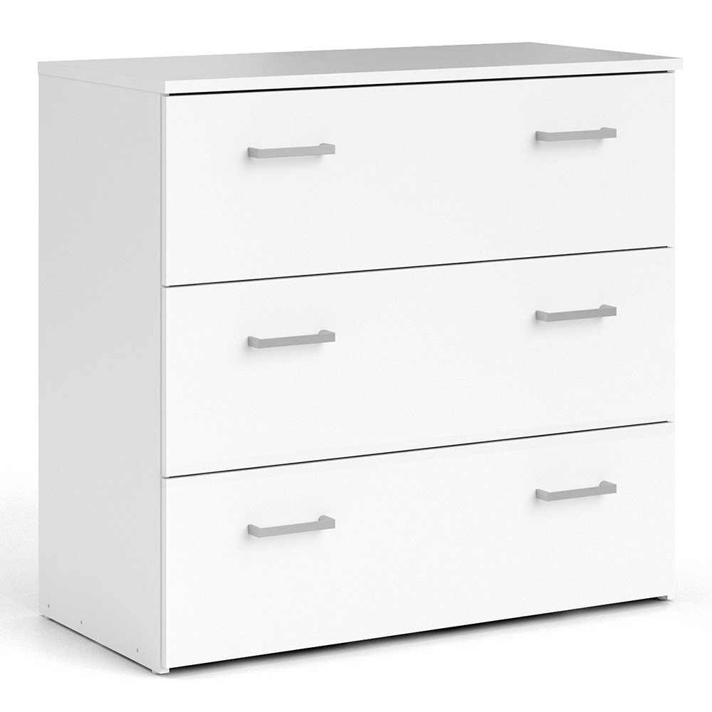 Space Package - Bedside 1 Drawer + Chest of 3 Drawers + Wardrobe with 2 Doors in White - Image 7