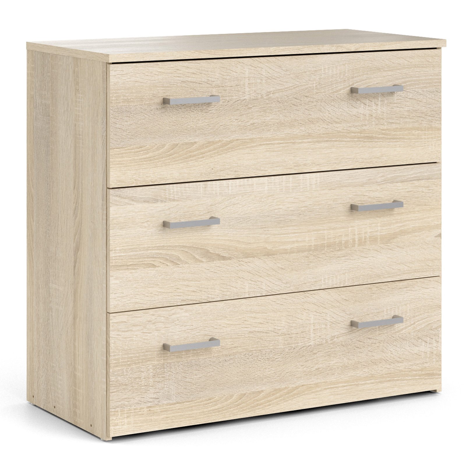 Space Package - Bedside 1 Drawer + Chest of 3 Drawers + Wardrobe with 2 Doors + 1 Drawer in Oak - Image 7