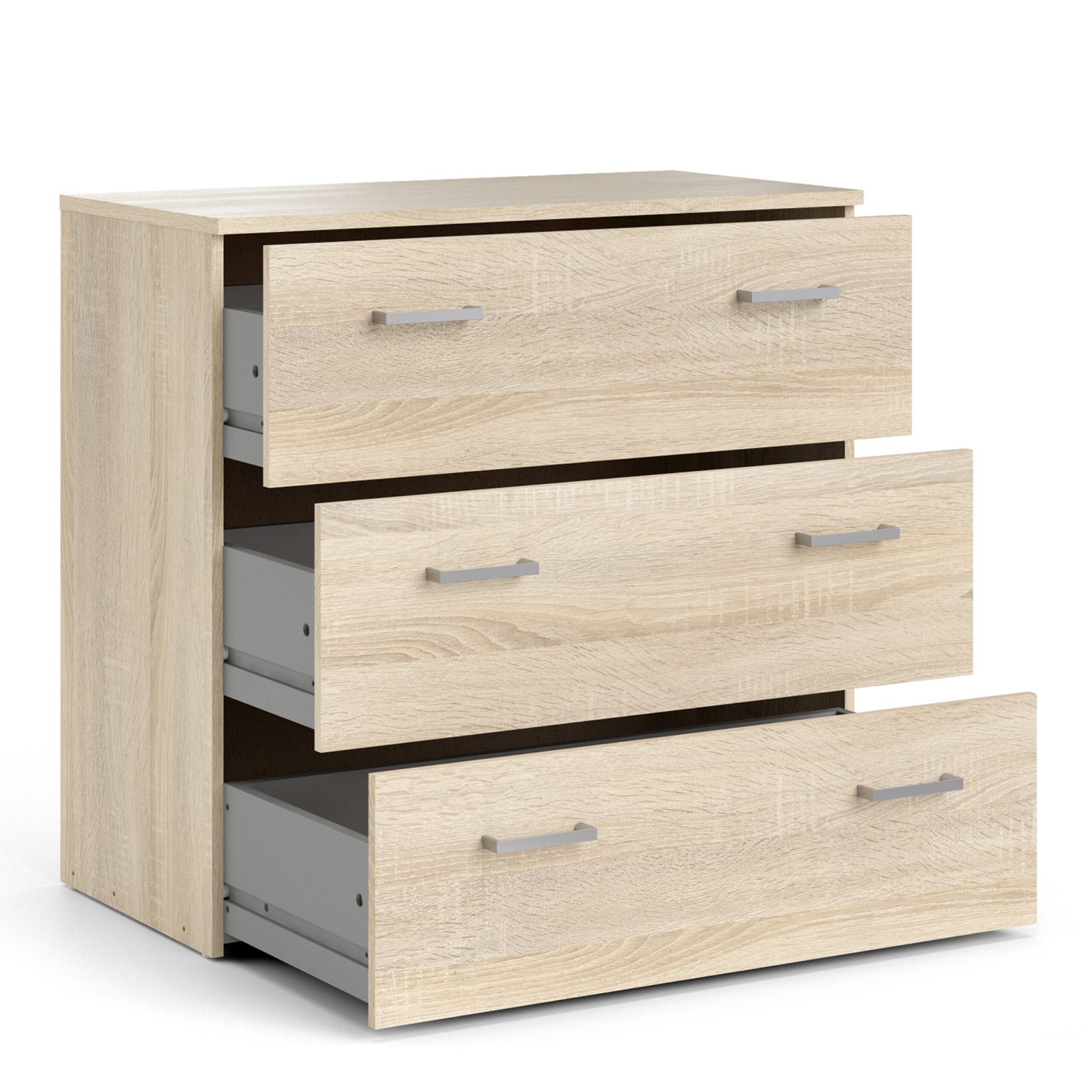 Space Package - Bedside 1 Drawer + Chest of 3 Drawers + Wardrobe with 2 Doors + 1 Drawer in Oak - Image 8