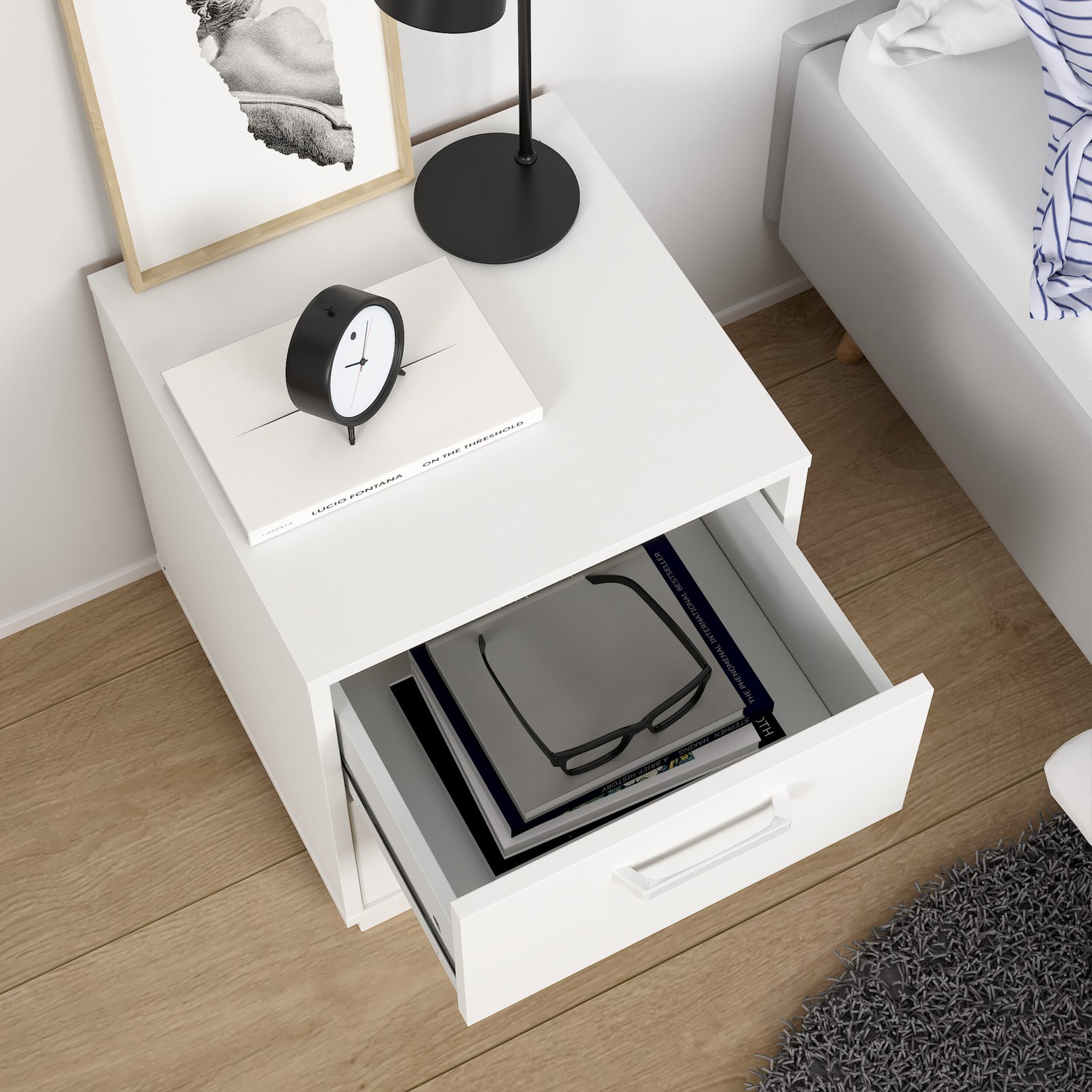 Sofia Nightstand 2 drawers White - Image 10