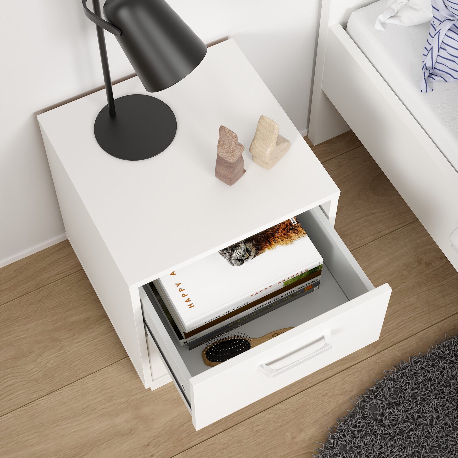 Sofia Nightstand 2 drawers White - Image 11