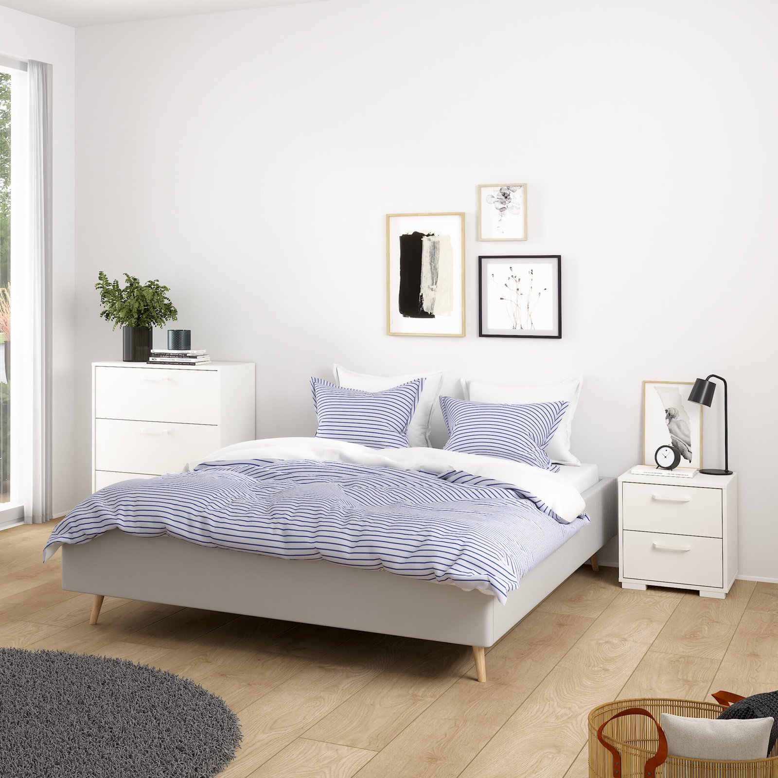 Sofia Nightstand 2 drawers White - Image 7