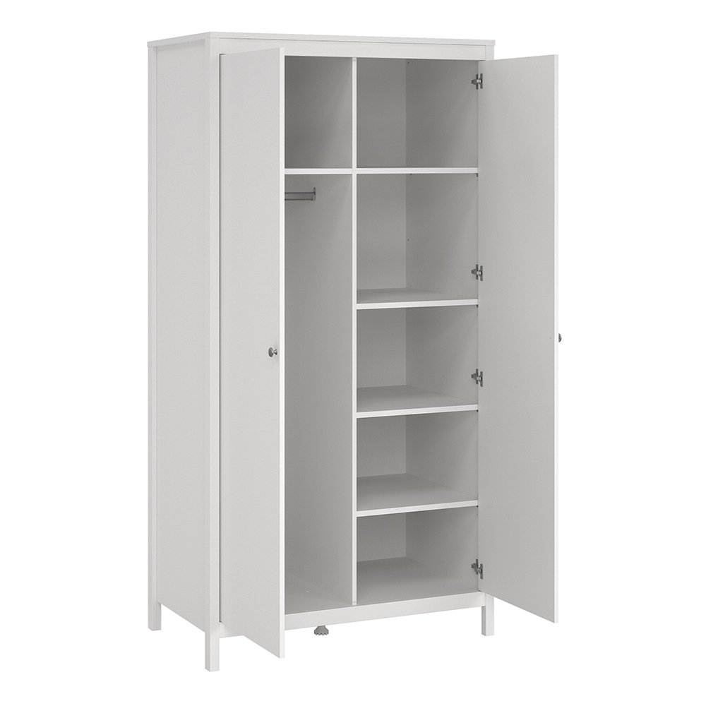 Madrid Wardrobe with 2 Doors in White - Image 6