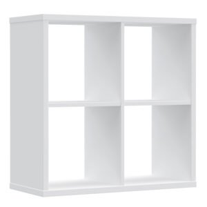 Mauro 2x2 Storage Unit in White High Gloss/White