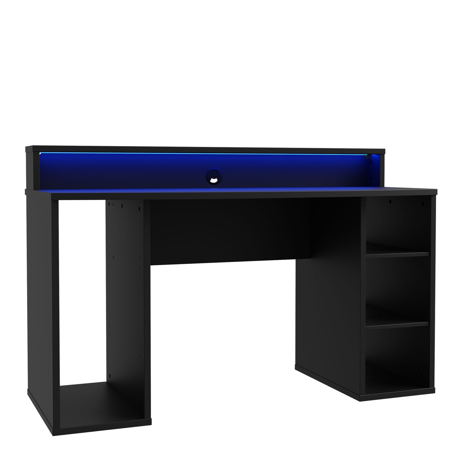 Tezaur Black Gaming Desk with Colour Changing LED - Image 4