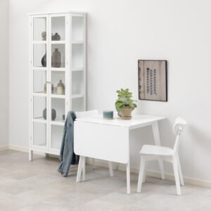 Roxby Square Dining Table in White Included 2 Roxby Dining Chair in White