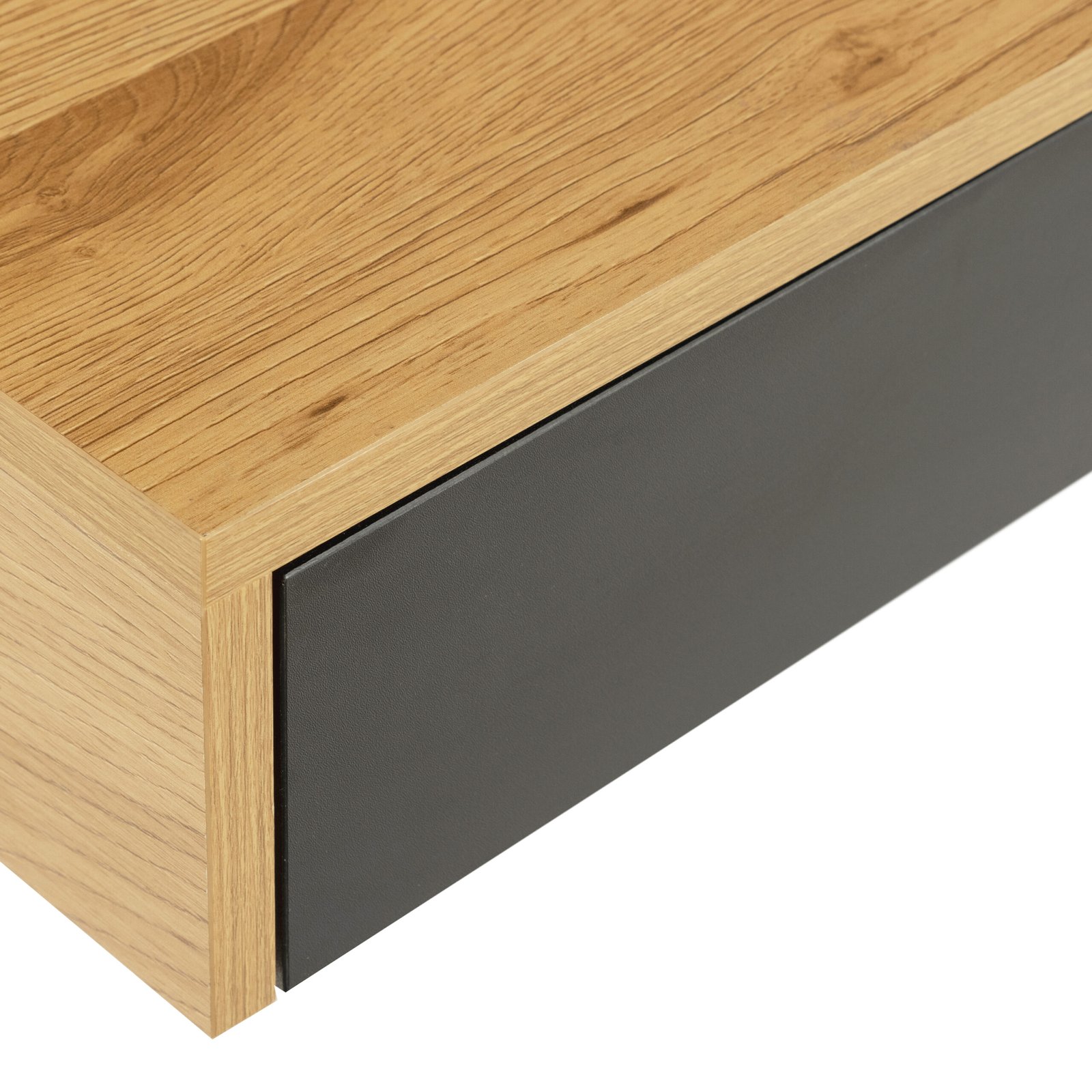 Reece 1 Drawer Office Desk in Oak & Black - Image 8