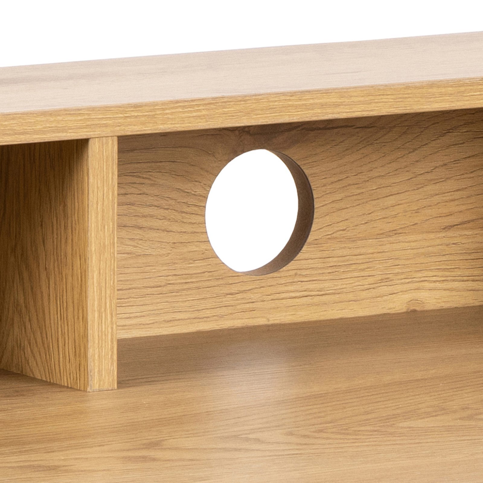 Reece 1 Drawer Office Desk in Oak & Black - Image 9