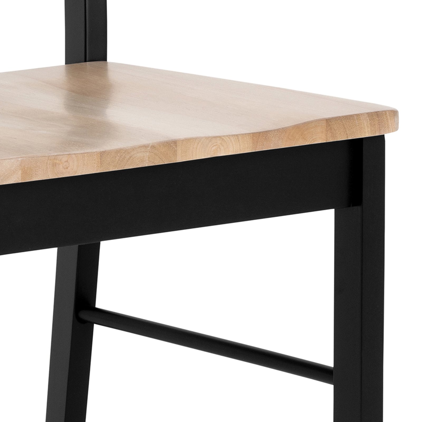 Elvira Dining Chair in Black and Oak Set of 2 - Image 7