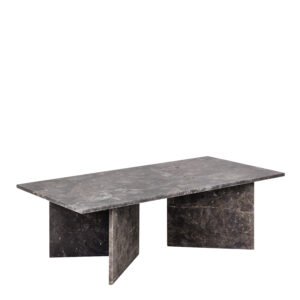 Vega Rectangular Coffee Table with Marron Marble Top 140cm