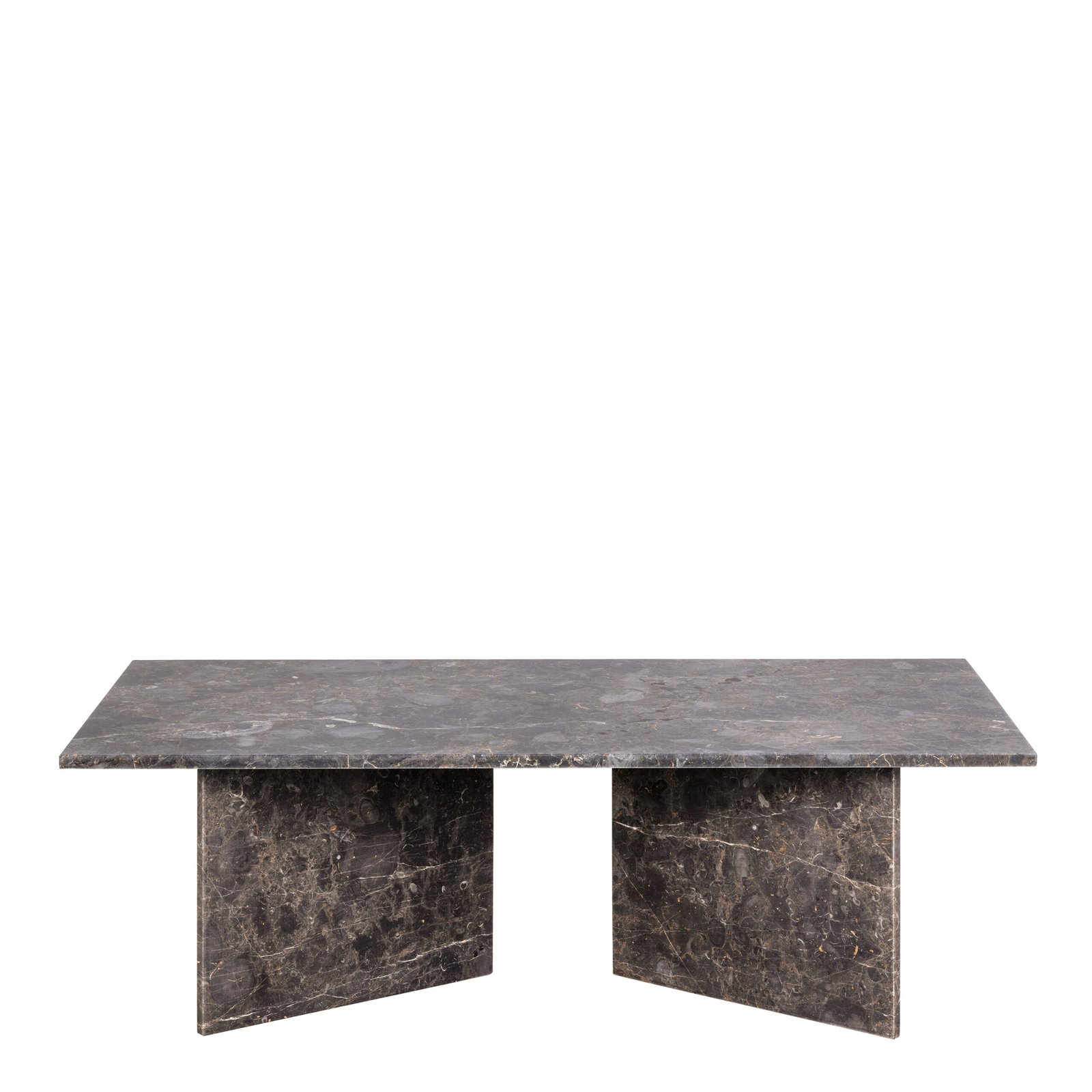 Vega Rectangular Coffee Table with Marron Marble Top 140cm - Image 3