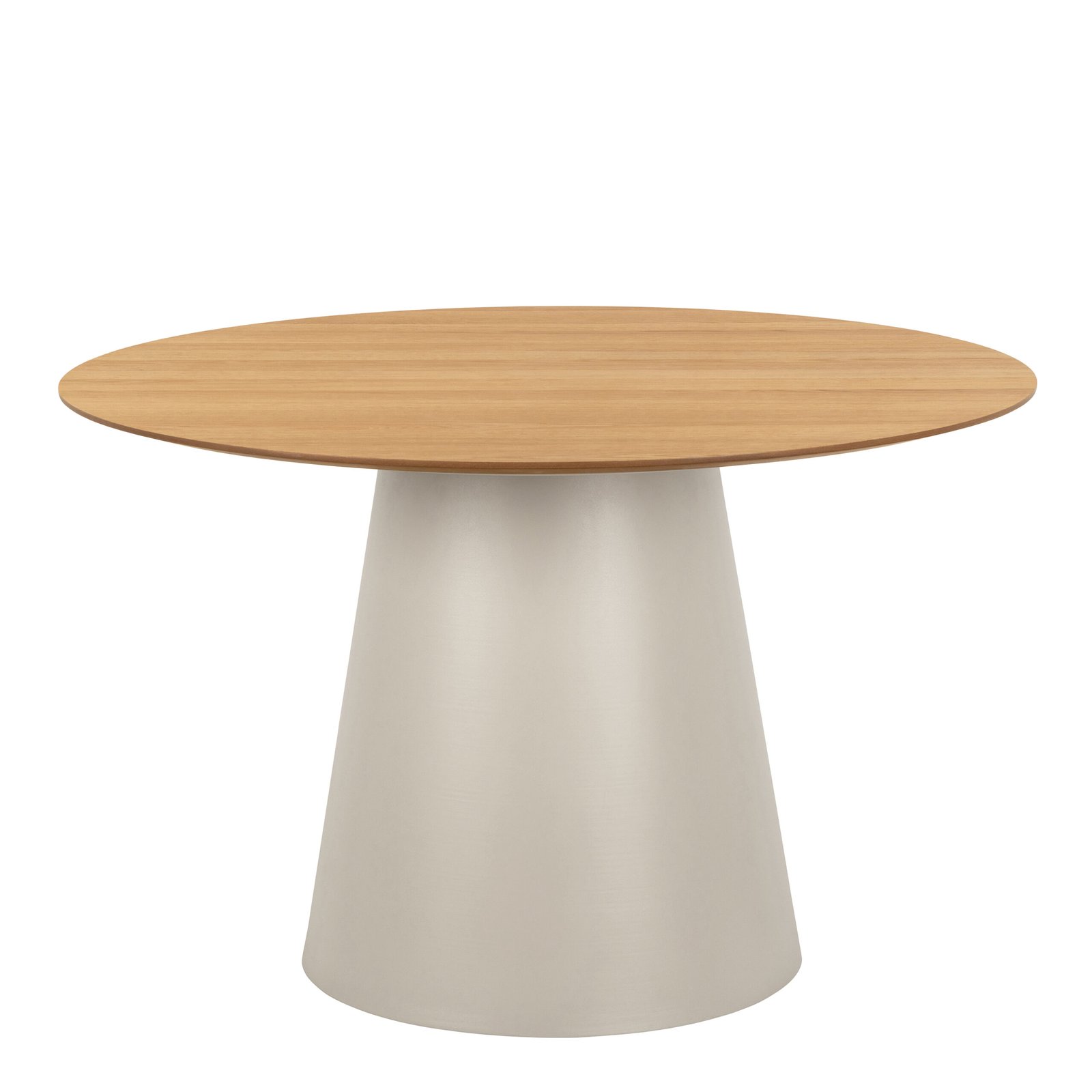 Soli Round Dining Table in Oak/Grey 120x75cm - Image 3