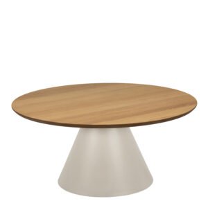 Soli Round Coffee Table in Oak/Grey 85x40cm