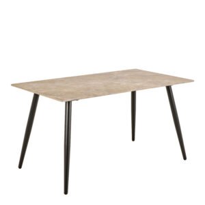 Wicklow Ceramic Dining Table Brown/Black