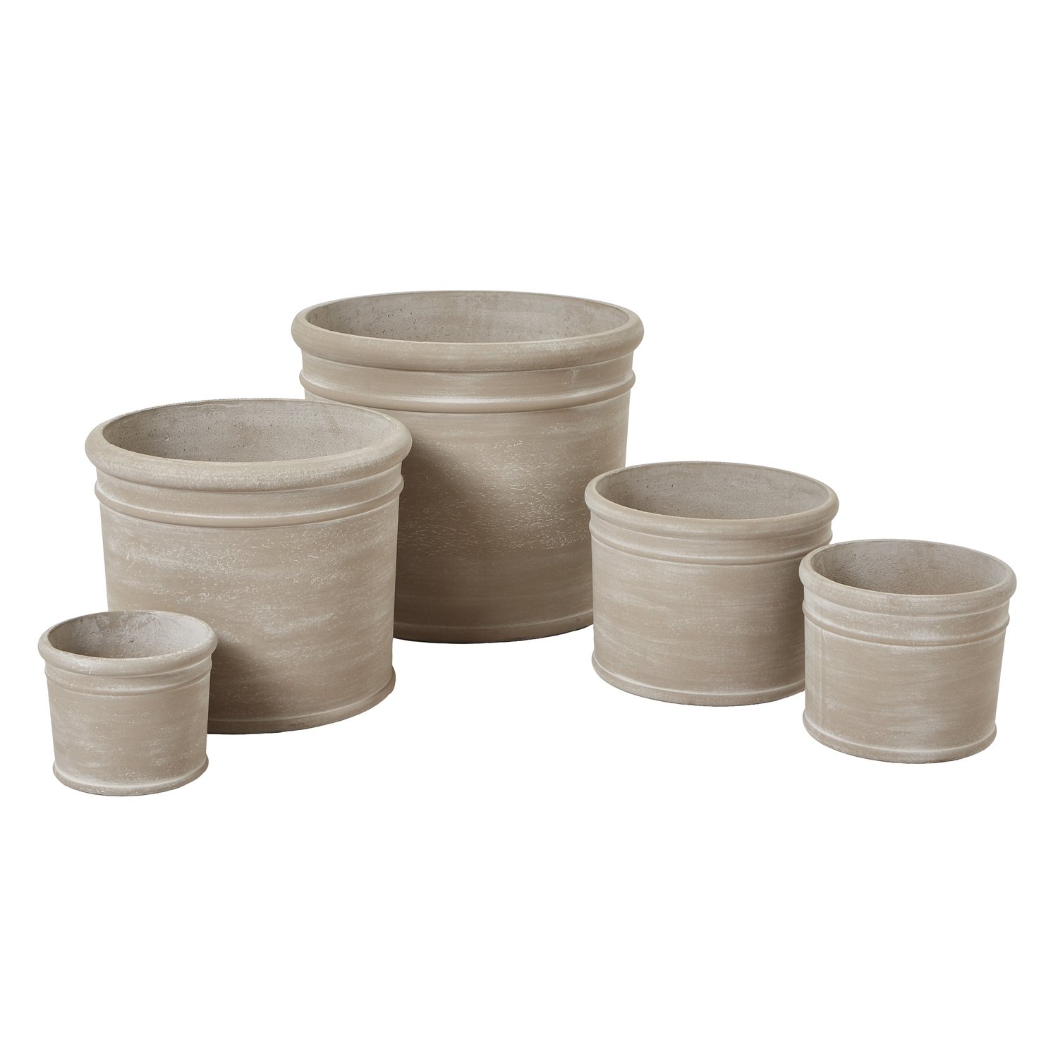 Hestia Shaded Sand Set Of 5 Planters
