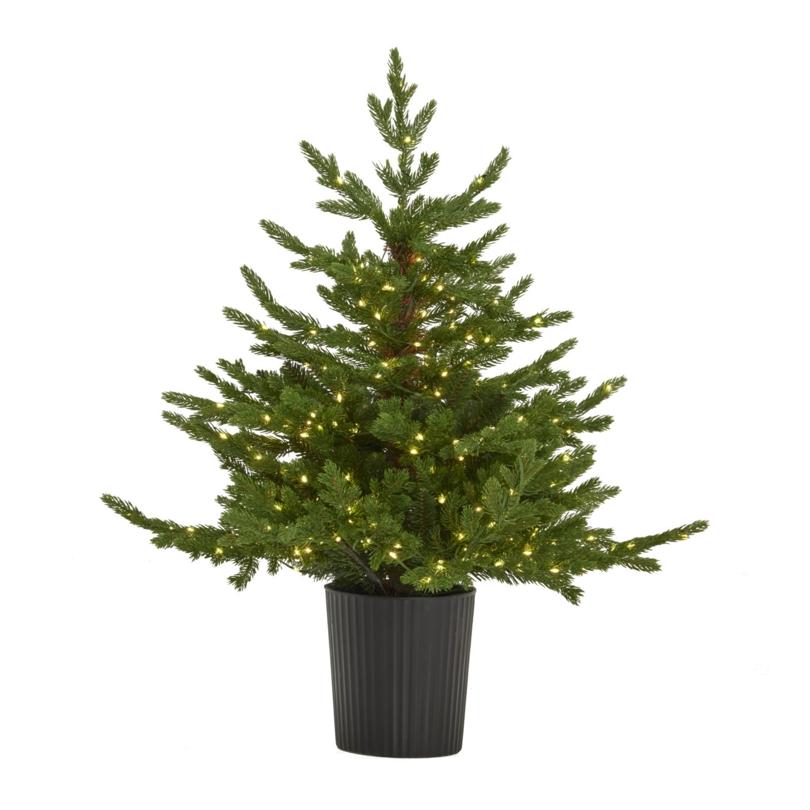 Green Forest Fir Pre-Lit Led 300L Christmas Tree In Pot - Image 2