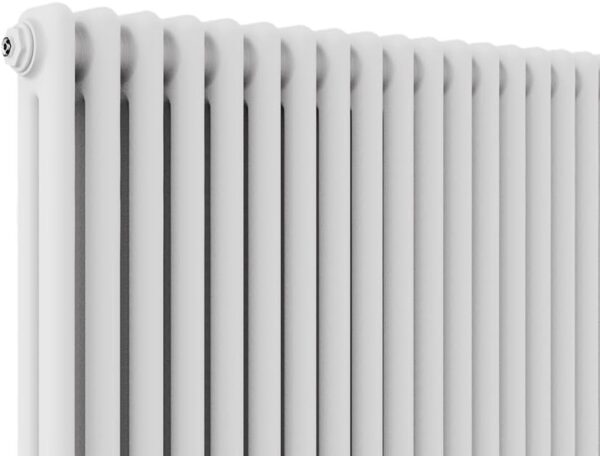 Wall-Mounted Horizontal Radiator, White and Anthracite Cast Iron Style, Column Design for Bathroom, Kitchen, Living, and Dining Rooms (600 x 830) - Image 6