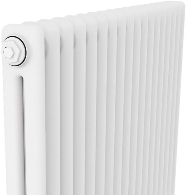 Wall-Mounted Horizontal Radiator, White and Anthracite Cast Iron Style, Column Design for Bathroom, Kitchen, Living, and Dining Rooms (600 x 830) - Image 7