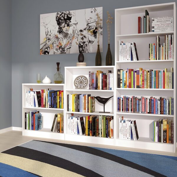 4 You Medium Wide Bookcase In Pearl White - Image 5