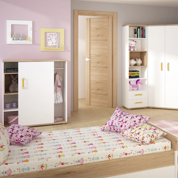 4KIDS Tall 2 Drawer Bookcase with Orange Handles - Image 5