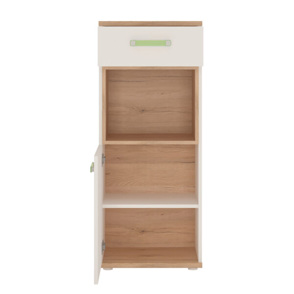 4KIDS 1 Door 1 Drawer Narrow Cabinet with Lemon Handles - Image 3