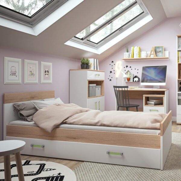 4KIDS 2 Door 4 Drawer Sideboard with Lemon Handles - Image 4