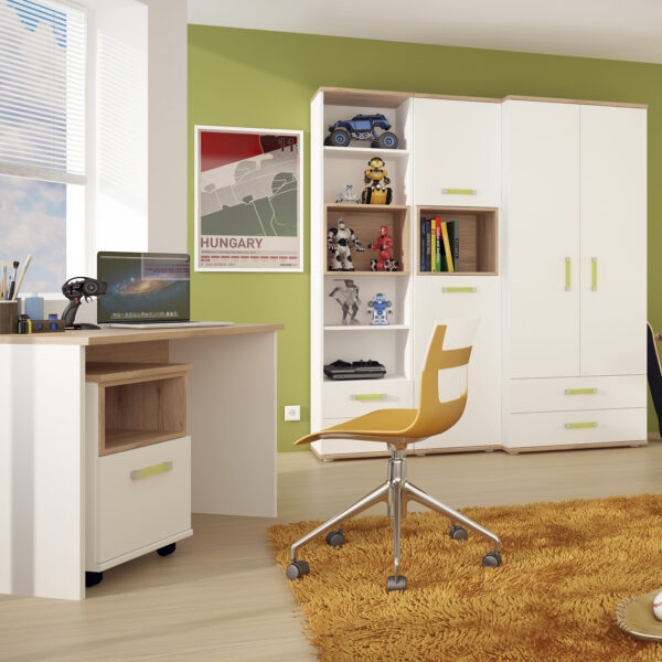 4KIDS 2 Door 4 Drawer Sideboard with Lemon Handles - Image 5
