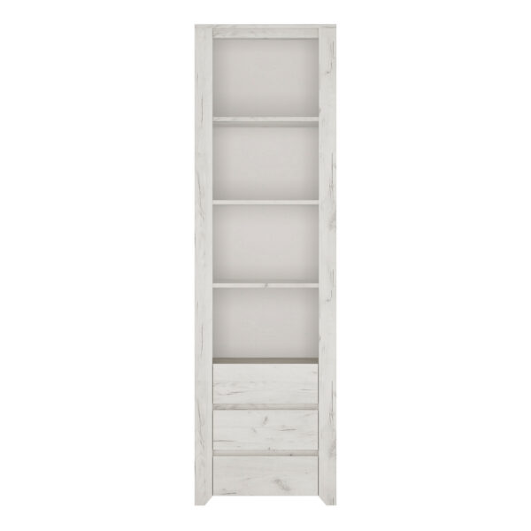 Angel Tall Narrow 3 Drawer Bookcase - Image 2