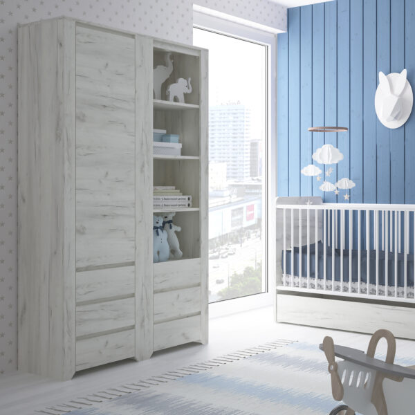 Angel Tall Narrow 3 Drawer Bookcase - Image 4