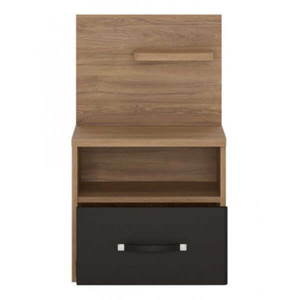 Monaco 1 Drawer Bedside with Open Shelf - Image 3