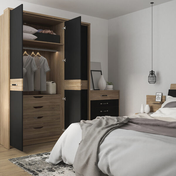 Monaco 1 Drawer Bedside with Open Shelf - Image 2