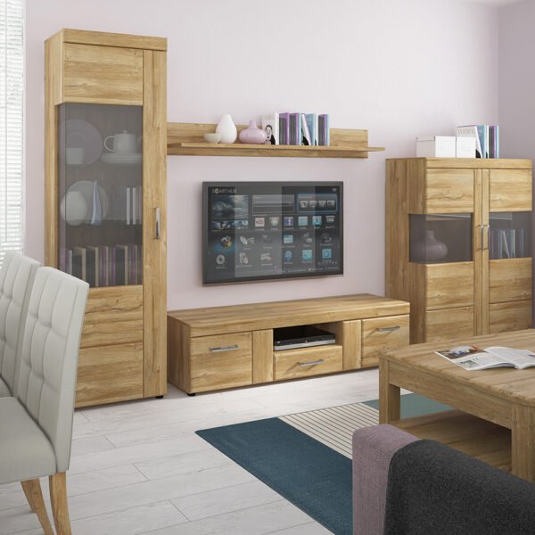 Cortina Wall Shelf 156cm in Grandson Oak - Image 5
