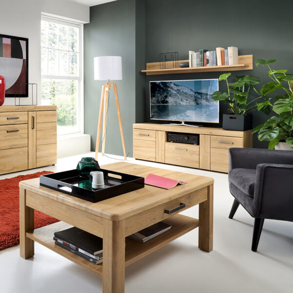 Cortina 1 Drawer Coffee Table in Grandson Oak - Image 6