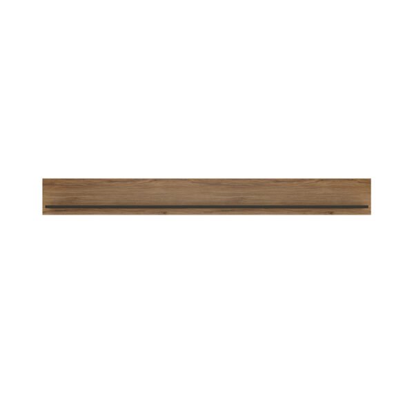 Brolo Wall Shelf 197cm with a Walnut and Dark Panel Finish - Image 3