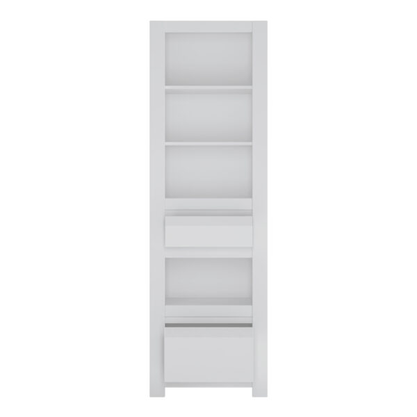 Novi 2 Drawer Bookcase in Alpine White - Image 3