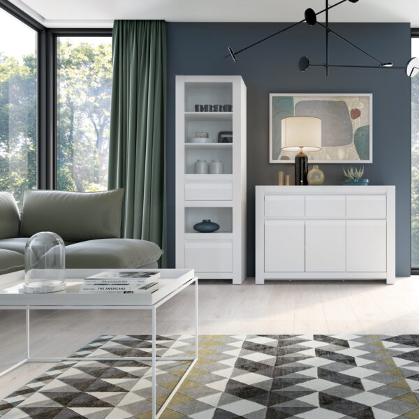 Novi 2 Drawer Bookcase in Alpine White - Image 6