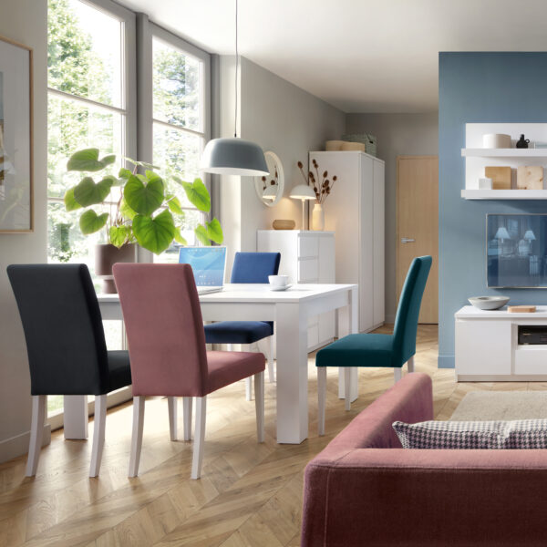 Fribo Extending Dining Table 140-180cm in White - Image 4
