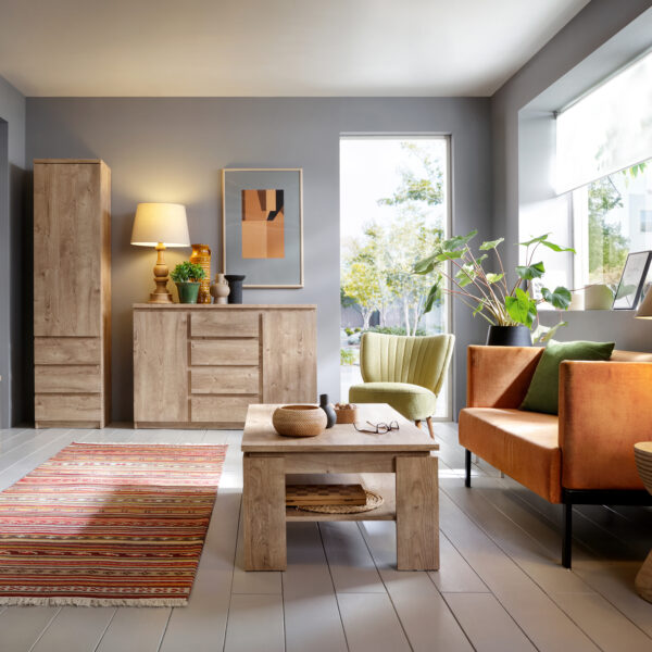 Fribo 2 Door 4 Drawer Sideboard in Oak - Image 3