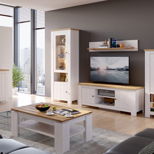 Celesto Coffee Table in White and Oak - Image 2