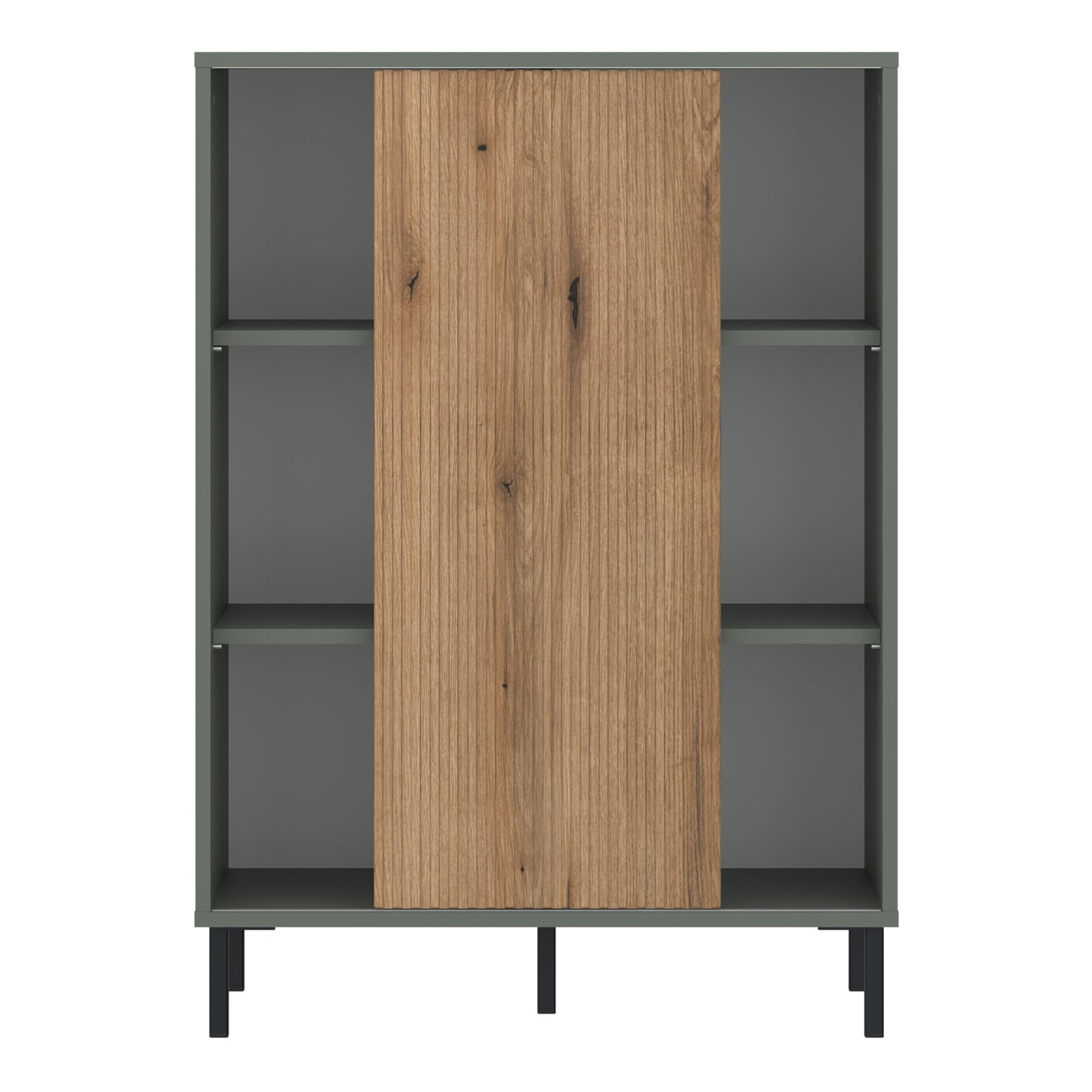 Darwin Sideboard 1 Door in Green/Oak - Image 3