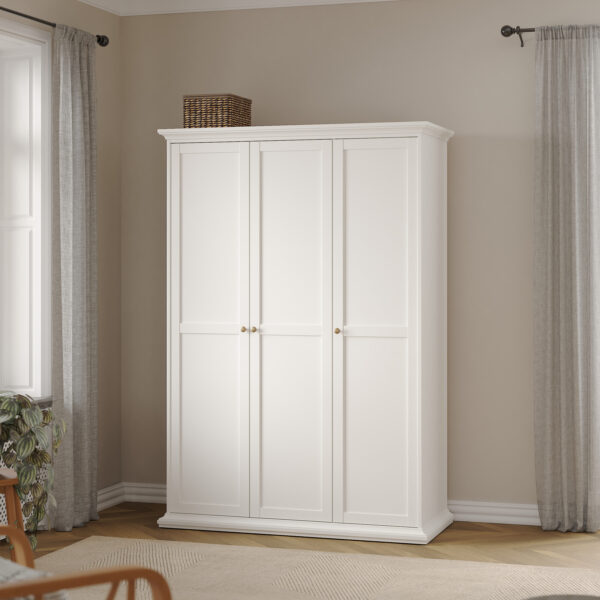 Paris Wardrobe with 3 Doors in White - Image 8