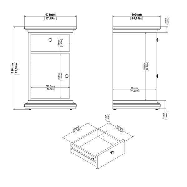 Paris Desk in Matt Grey - Image 13