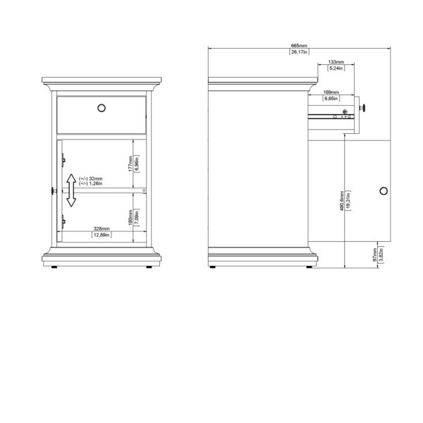 Paris Desk in Matt Grey - Image 14